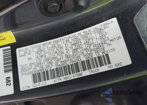 2009 Toyota Tacoma Prerunner V6 z USA, uszkodzony, nr VIN 3TMJU62N89M083272